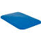 Blue, rectangular cushion, slightly beveled. The top has a slight groove.