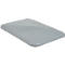 Light grey rectangular cover with rounded corners. The top is slightly curved.