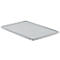 Gray plastic lid, rectangular, with raised edge. On a white background.