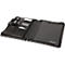 Lightpak® schrijfmap, A4, tabletvak, 2 SD-kaartvakken, documentenvak, multifunctionele riemen, penlus, schrijfblok, ringmechaniek, RPET, antraciet
