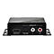 Schwarzer HDMI 18G Audio Extractor mit HDMI Out, Toslink, Audio Out L und R.
