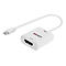 Adaptateur LINDY blanc avec connecteurs HDMI et Mini DisplayPort. Le câble relie les deux ports.