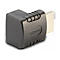 Adaptateur HDMI coudé noir. Le connecteur HDMI est de couleur or.