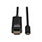 Schwarzes HDMI-Kabel mit USB-C-Anschluss, Herstellerlogo LINDY DISPLAY.