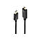 Zwei schwarze HDMI-Kabel mit Steckern. Auf einem steht LINY DISPLAY, auf dem anderen SOURCE.