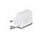 Weißes USB-Ladegerät mit zwei Pins zum Einstecken. Aufschrift: 30W USB Type A & C Charger.