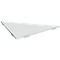 Triangular white panel with white supports at the corners.