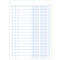 Une feuille quadrillée vierge, prête pour les notes, les calculs ou les dessins. Des lignes bleues forment une grille.