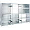 Lochblechwand für Grundregal/Anbauregal ORDO Industry, multifunktional, Quadratlochung 10-38 mm, magnethaftend, B 500 x T 1,5 x H 2000 mm, Stahl, verzinkt