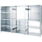 Lochblechwand für Grundregal/Anbauregal ORDO Industry, multifunktional, Quadratlochung 10-38 mm, magnethaftend, B 500 x T 1,5 x H 2000 mm, Stahl, verzinkt