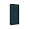 Locker 2-deurs, zonder akoestisch front, B 800 x D 450 x H 2300 mm, grafiet