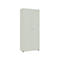 Locker 2-deurs, zonder akoestisch front, B 800 x D 450 x H 2300 mm, lichtgrijs