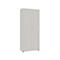 Locker 2-deurs, zonder akoestisch front, B 800 x D 450 x H 2300 mm, zilverkleurig