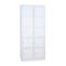 White locker with ten doors. Each door has a handle and a keyhole.