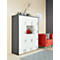 Lockerkast, B 1250 x D 430 x H 1548 mm, 12 afsluitbare vakken met cijfers, wit/basaltgrijs