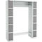 Lockerkast - B 1565 x D 500 x H 1950 mm - 2 x 5 vakken - met hoedenplank en kledingstang - schoenrek - lichtgrijs en platinagrijs - ons merk Schäfer Shop Select