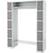 Lockerkast - B 1565 x D 500 x H 1950 mm - 2 x 5 vakken - met hoedenplank en kledingstang - schoenrek - lichtgrijs en platinagrijs - ons merk Schäfer Shop Select