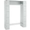 Lockerkast - B 1565 x D 500 x H 1950 mm - 2 x 5 vakken - met hoedenplank en kledingstang - schoenrek - lichtgrijs - ons merk Schäfer Shop Select