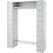 Lockerkast - B 1565 x D 500 x H 1950 mm - 2 x 5 vakken - met hoedenplank en kledingstang - schoenrek - lichtgrijs - ons merk Schäfer Shop Select
