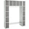 Lockerkast - B 1565 x D 500 x H 1950 mm - 3 x 4 vakken - met kledingstang - schoenrek - lichtgrjs en platinagrijs - ons merk Schäfer Shop Select