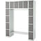 Lockerkast - B 1565 x D 500 x H 1950 mm - 3 x 4 vakken - met kledingstang - schoenrek - lichtgrjs en platinagrijs - ons merk Schäfer Shop Select