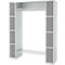 Lockerkast - B 1735 x D 500 x H 1950 mm - 2 x 4 vakken - met hoedenplank en kledingstang - schoenrek - lichtgrijs en platinagrijs - ons merk Schäfer Shop