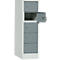 Lockerkast, plaatstaal, deuraanslag rechts, cilinderslot, 5 vakken, B 300 x H 965 mm, lichtgrijs RAL 7035/blauwgrijs RAL 7031
