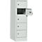 Lockerkast, plaatstaal, deuraanslag rechts, cilinderslot, 5 vakken, B 300 x H 965 mm, lichtgrijs RAL 7035/lichtgrijs RAL 7035