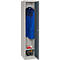 Lockerkast, staal, cilinderslot, met etikethouder, 1 compartiment, licht zilver/antraciet RAL 7016