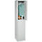Lockerkast, staal, cilinderslot, met etikethouder, 2 compartimenten, lichtgrijs RAL 7035/lichtgrijs RAL 7035