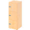 Lockerkast Topas Line, 3 dossierhoogtes, 3 compartimenten, cijferslot, B 400 x D 420 x H 1100 mm, ahorn/mapulier