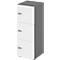 Lockerkast Topas Line, 3 dossierhoogtes, 3 compartimenten, cijferslot, B 400 x D 420 x H 1100 mm, grafiet/wit