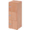 Lockerkast Topas Line, 3 dossierhoogtes, 3 compartimenten, cijferslot, B 400 x D 420 x H 1100 mm, notenhout/walnoot