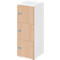 Lockerkast Topas Line, 3 dossierhoogtes, 3 compartimenten, cijferslot, B 400 x D 420 x H 1100 mm, wit/eiken