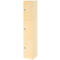 Lockerkast Topas Line, 6 dossierhoogtes, 3 compartimenten, cijferslot, B 400 x D 420 x H 2156 mm, esdoorn/mapulier