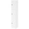 Lockerkast Topas Line, 6 dossierhoogtes, 3 compartimenten, cijferslot, B 400 x D 420 x H 2156 mm, wit/wit