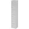 Lockerkast Topas Line, 6 dossierhoogtes, 6 vakken, cijferslot, B 400 x D 420 x H 2156 mm, grijs/grijs