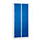 Lockerzuil, 10 vakken, cilinderslot, hoogte 1900 mm, lichtgrijs/gentiaanblauw