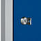 Lockerzuil, met cilinderslot, blank aluminiumkleurig/gentiaanblauw