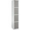 Lockerzuil, met cilinderslot, lichtgrijs/platina grijs