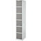 Lockerzuil, met cilinderslot, lichtgrijs/platina grijs