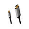 USB-C auf HDMI Adapterkabel von LogiLink mit goldbeschichteten Steckern und grauem Gehäuse.