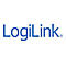 Blaues LogiLink Markenlogo auf weißem Hintergrund.