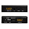 Rückseite eines schwarzen HDMI-Audio-Extraktors mit Anschlüssen für HDMI, Audio, SPDIF und Strom.