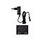 Schwarze LogiLink HDMI-Box mit Netzteil vor weißem Hintergrund.