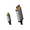 LogiLink USB-C auf DisplayPort Adapterkabel mit goldenen Steckern und silbernem Gehäuse.