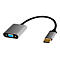 LogiLink DisplayPort auf VGA Adapter mit silbernem Gehäuse und kurzem schwarzem Kabel.