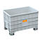 Logistikbox Cemo, Hart-Polyethylen (HDPE), grau, lebensmittelecht, B 1000 x T 635 x H 645 mm, 200 l hoch, mit Füßen