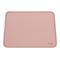 Tapis de souris rectangulaire rose avec le logo logi.