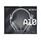 Hellgraues Gaming-Headset auf dunklem Hintergrund. Aufschrift: A10, Astro, Logitech.